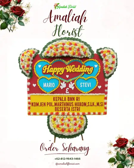 Papan Bunga Pernikahan Kayuputih